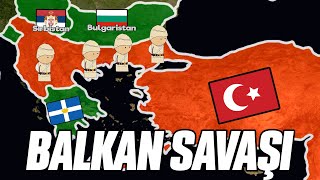 BALKAN SAVAŞI  Harita Üzerinde Hızlı Anlatım [upl. by Anuahsar]