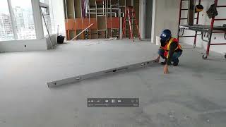 TESTING A CONCRETE SUBFLOOR FOR FLATNESS USING A 10 STRAIGHTEDGE [upl. by Prakash40]