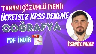 KPSS COĞRAFYA DENEMESİ  ÇÖZÜMLÜ COĞRAFYA DENEMESİ  ÜCRETSİZ DENEME 5 [upl. by Freudberg513]