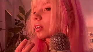 ASMR Mouth Sounds Lipgloss amp Whispers 🎀 [upl. by Aerdnael]