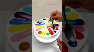 Rainbow 🌈 Cake multi colour design viralvideo reels shortvideo shorts youtube youtubeshorts [upl. by Lalaj]