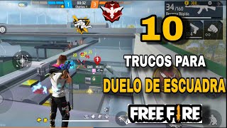 TOP 10 DE TRUCOSSECRETOS PARA DUELO DE ESCUADRAS EN FREE FIRE LLEGARAS A HEROICO [upl. by Meda]