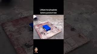 🔥Lithium Battery Puncture Test 😔 shortviral experiment electrical automobile skmthecnical [upl. by Dwinnell]