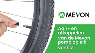 Instructie voor het aan en afkoppelen van de Mevon elektrische bandenpomp op elk ventiel [upl. by Nesyla817]