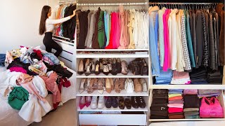 ORGANISING AND DECLUTTERING LAURA’S WARDROBE  CLOSET CLEANOUT 2022 [upl. by Armilda]