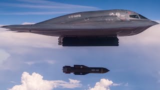 B2 Spirit Stealth Bomber Drops GBU57AB Massive Ordnance Penetrator MOP Demonstration and Training [upl. by Anilehcim]