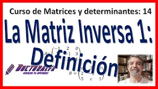 VIDEO 14 LA MATRIZ INVERSA DEFINICIÓN [upl. by Nedyaj]