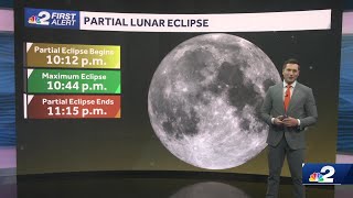 Partial lunar eclipse to happen Tuesday [upl. by Chilt]