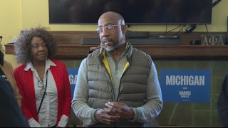 Sen Raphael Warnock Speaks to Fraternity amp Sorority Members in Detroit in Support of Kamala Harris [upl. by Ayra520]