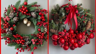 Beautiful Cristmis Wreath decorating ideas [upl. by Eecyal]