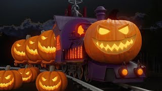 Halloween Train  Happy Halloween Cartoon Train for kids  Choo choo train kids videos [upl. by Fredrick]