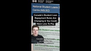 Canadas Student Loan Repayment Rules Are Changing amp You Could Have Less To Pay shorts [upl. by Eanad103]