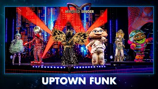 Groepsnummer  ‘Uptown Funk’  The Masked Singer  VTM [upl. by Eerahc657]