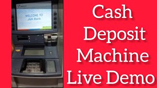 Deposit Cash On CRM or CDM Live Demo JK Bank [upl. by Lebiram]