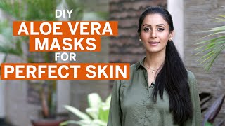 6 DIY Aloe Vera Face Mask for Clear Glowing and Healthy Skin  Fit Tak [upl. by Cynar]