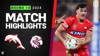 NRL 2024  Dolphins v Sea Eagles  Match Highlights [upl. by Aehsa]