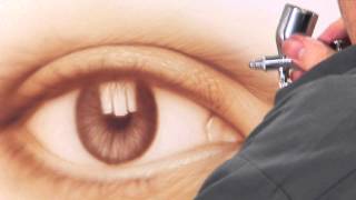 AIRBRUSH SPECIAL FREE HOW TO AIRBRUSH AN EYE STEPBYSTEP with JAVIER SOTO [upl. by Htabmas866]