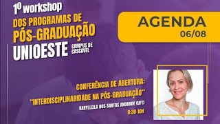 Palestra Interdisciplinaridade na pósgraduação [upl. by Nirrep]