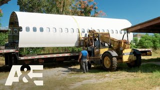 Shipping Wars Hauling an 8500 POUND Fuselage To Turn It Into a Tiny Home  AampE [upl. by Euqinot]