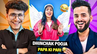 Try Not To Laugh vs My Brother Dhinchak Pooja Papa ki Pari Edition [upl. by Tedd]