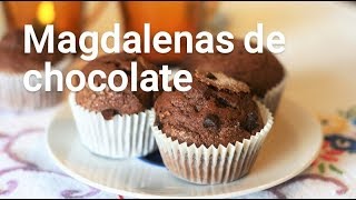 Cómo hacer magdalenas de chocolate caseras [upl. by Bekah673]