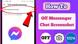 How To Off Messenger Chet screenshot New Update 2024 [upl. by Pickar]