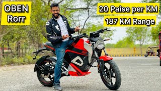 2024 Oben Rorr Best Electric motorcycle under 15 Lakh [upl. by Enelehcim]