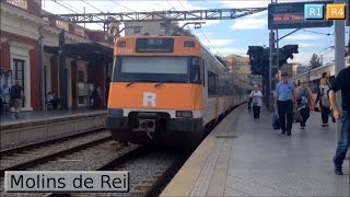 Rodalies Barcelona  Molins de Rei R1  R4  Renfe 447 [upl. by Ahsieat]