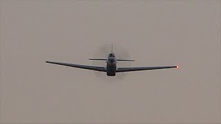 SCREAMING P51 MUSTANG ROARS THROUGH SUNSET [upl. by Jecoa416]