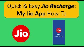 How To Recharge Jio With My Jio App  MY JIO APP MOBILE RECHARGE  Jio Recharge [upl. by Lleder]