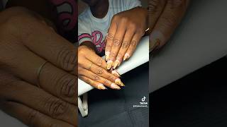 Fall Set✨💅🏾beautytips fallnails gelxnails gelxnailtech chromenails beautyblogger nailinspo [upl. by Perrine]