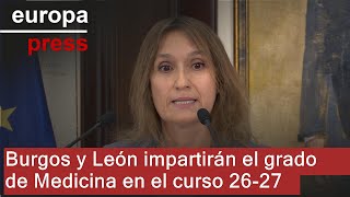 Burgos y León impartirán el grado de Medicina en el curso 2627 [upl. by Illah440]