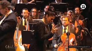 Mon Laferte  Tormento junto a Orquesta Filarmónica de Bogotá  Plácido Domingo en Chile [upl. by Riada]