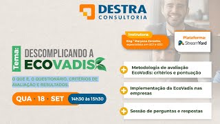 Descomplicando a Ecovadis com a Destra Consultoria [upl. by Dolores]