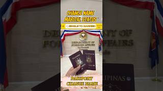 PASSPORT CHANGE STATUS amp CHANGE NAME FROM SINGLE TO MARRIED [upl. by Cathyleen506]