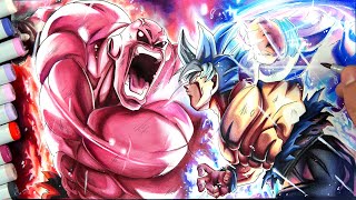 400 SUBS SPECIAL  Drawing FINAL BATTLE Goku MUI VS Jiren [upl. by Maureen]