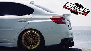 WRX gets AIR SUSPENSION AirLift 3P Install [upl. by Eilrebma]