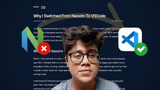 He Switched Back from NeoVim to VSCode   ArkaReacts [upl. by Ettelliw457]