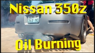 Nissan 350Z burning oil and producing a lot of smoke Can we fix this issue [upl. by Leirej]