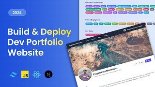 Front End Web Developer Portfolio  UI Resume Web Template  React Next JS amp TailwindCSS [upl. by Neladgam926]