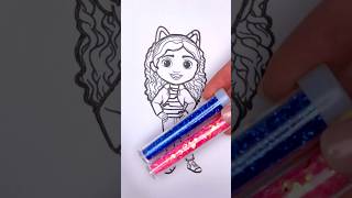 😻 Coloring Gabby from Gabby’s Dollhouse 💖 Glitter Art ✨ glitter art gabbydollhouse cute [upl. by Yde430]