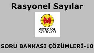 yös rasyonelsayı YÖSMAT1 RASYONEL SAYILAR10METROPOL YAYINLARI SORU BANKASI ÇÖZÜMLERİTEST8 [upl. by Ulphiah]