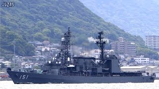 船 ASAGIRI あさぎり JMSDF Destroyer 護衛艦 関門海峡 2014MAY [upl. by Geehan]