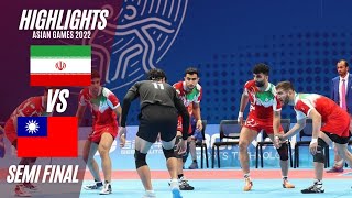 Iran vs Taiwan Kabaddi semifinal Asian Games 2022 [upl. by Nee]