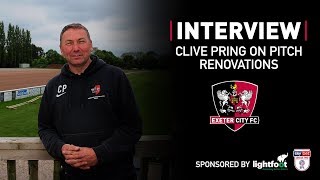 💬 Clive Pring on pitch renovations ahead of the new season  Exeter City Football Club [upl. by Forras]