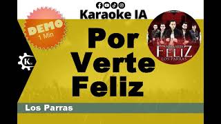 Los Parras  Por Verte Feliz  Karaoke [upl. by Eidok99]