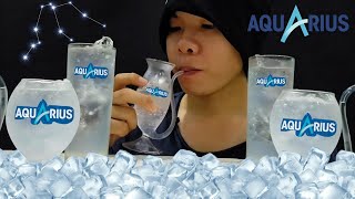 ASMR SOUNDS ♪︎ DRINKING WATER  AQUARIUS  ICE  NO TALKING [upl. by Enala788]