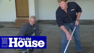 How to Epoxy Coat a Garage Floor  This Old House [upl. by Eicarg]