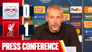 Marco Rose PostMatch Press Conference  RB Leipzig 01 Liverpool [upl. by Ayanahs]