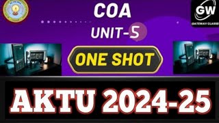 COA  UNIT5 One Shot  Input Output  by Gateway Classes [upl. by Ashti]